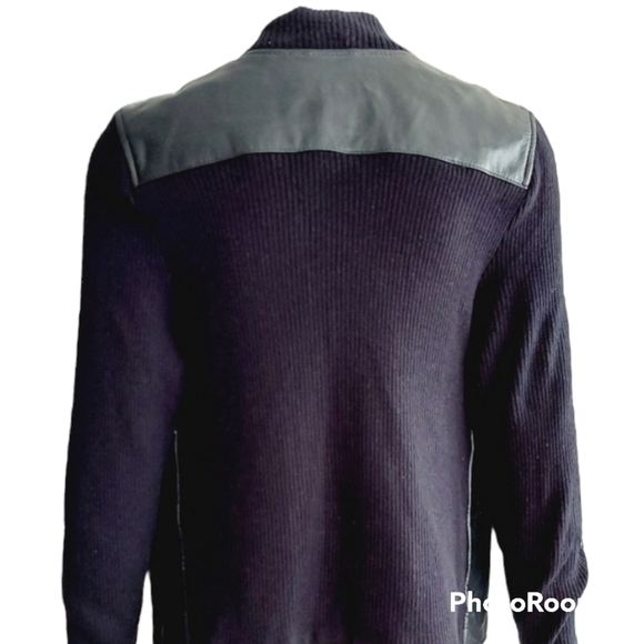 JACLYN Smith classics 100% leather and ribbed knit fabric jacket sz 12 - Picture 3 of 11